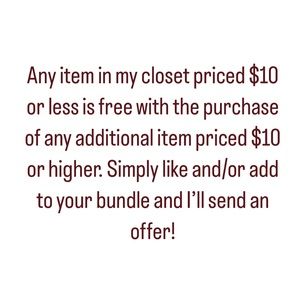 Buy one ☝️$10, get one FREE ⬇️$10. Add to your bundle and save!